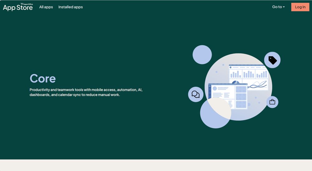 The Core space in the SuperOffice App Store