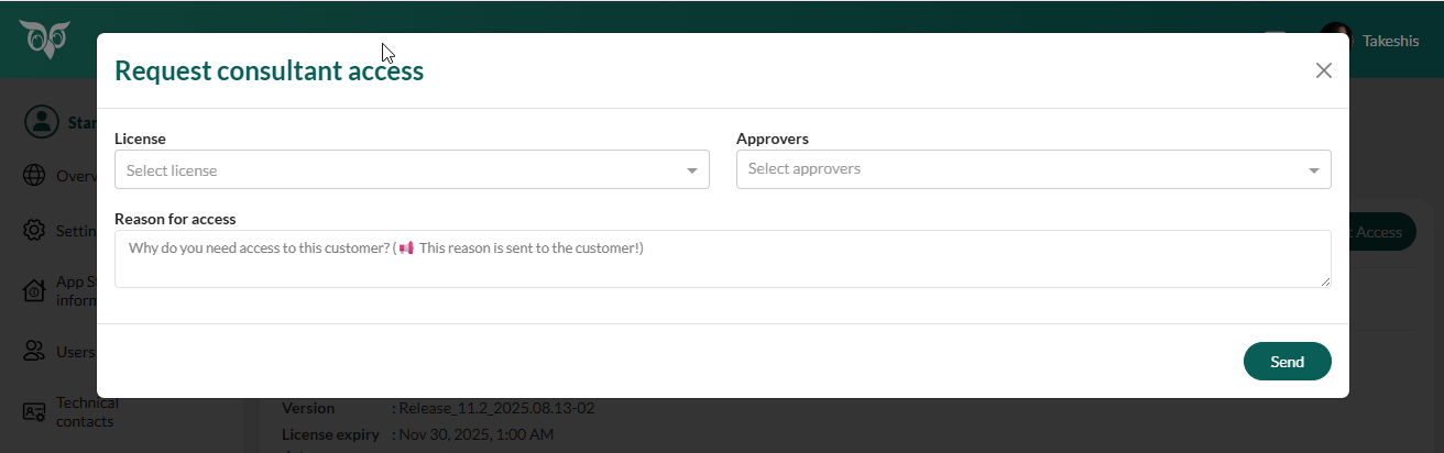 Consultant access form