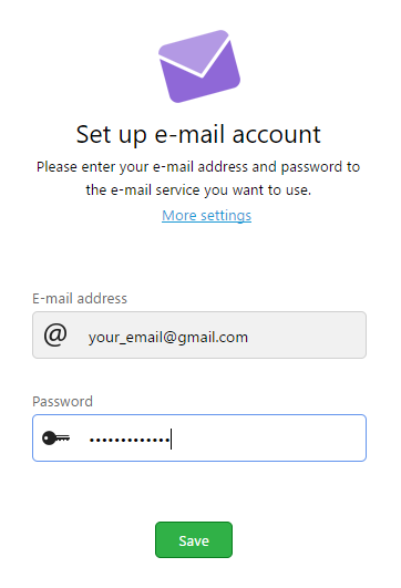how you can set up your email account in SuperOffice Inbox
